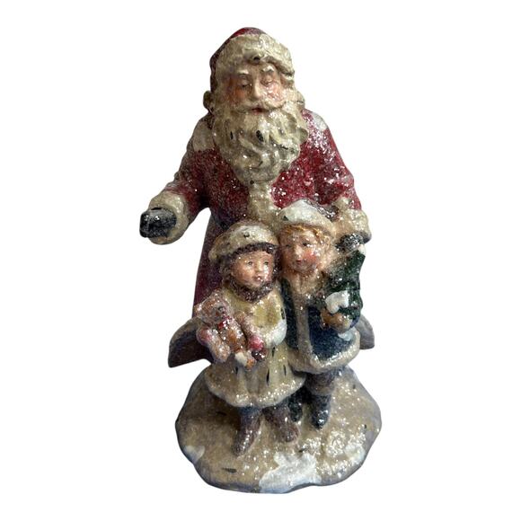 Mark Roberts Santa with Children Sugar Coated Christmas Figurine Holiday Decor - Picture 9 of 9